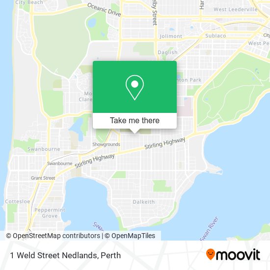 1 Weld Street Nedlands map