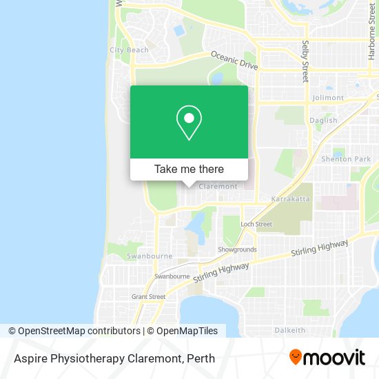 Mapa Aspire Physiotherapy Claremont