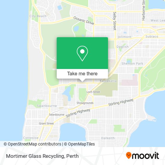 Mapa Mortimer Glass Recycling