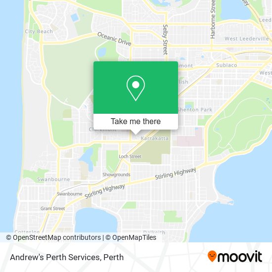 Mapa Andrew's Perth Services