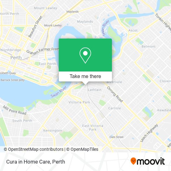 Cura in Home Care map