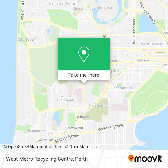 Mapa West Metro Recycling Centre