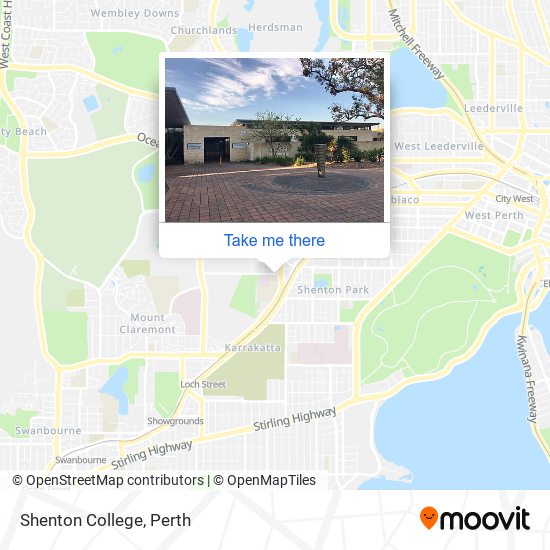 Mapa Shenton College