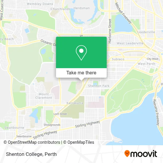 Mapa Shenton College