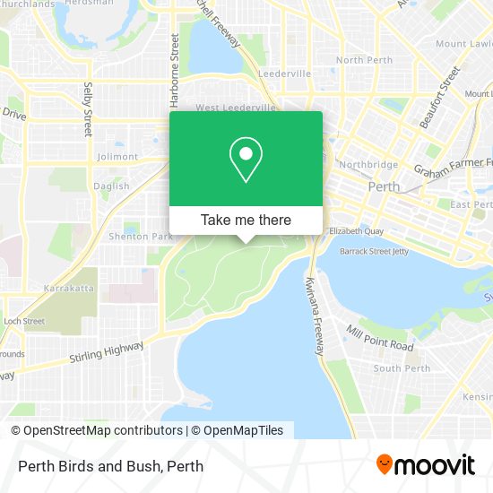 Perth Birds and Bush map