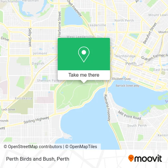 Mapa Perth Birds and Bush