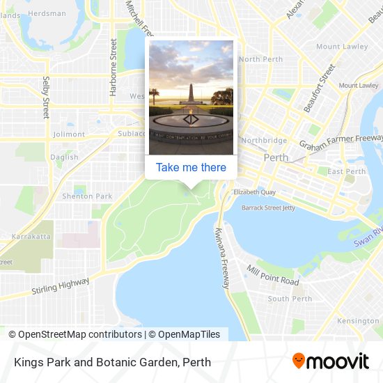 Kings Park and Botanic Garden map