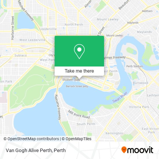 Van Gogh Alive Perth map