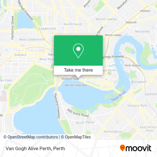 Mapa Van Gogh Alive Perth