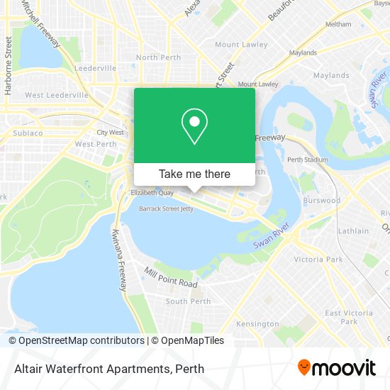 Altair Waterfront Apartments map