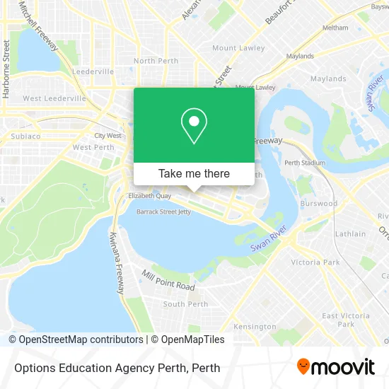 Mapa Options Education Agency Perth