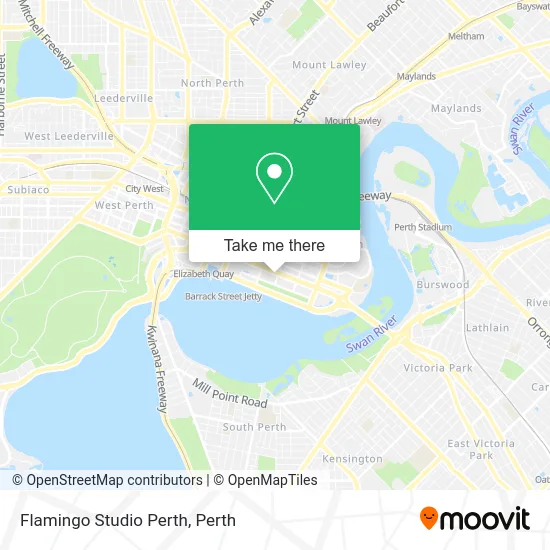 Mapa Flamingo Studio Perth
