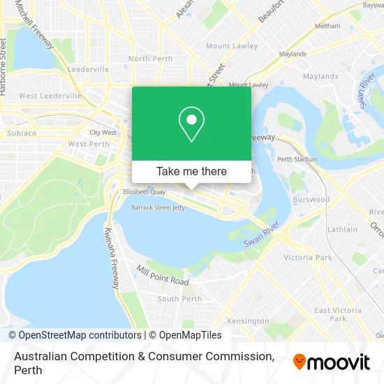 Mapa Australian Competition & Consumer Commission