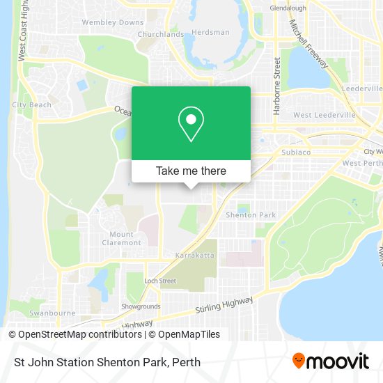 St John Station Shenton Park map