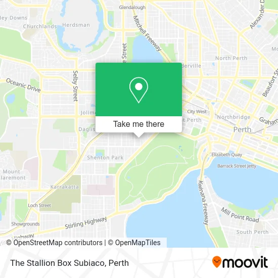 Mapa The Stallion Box Subiaco