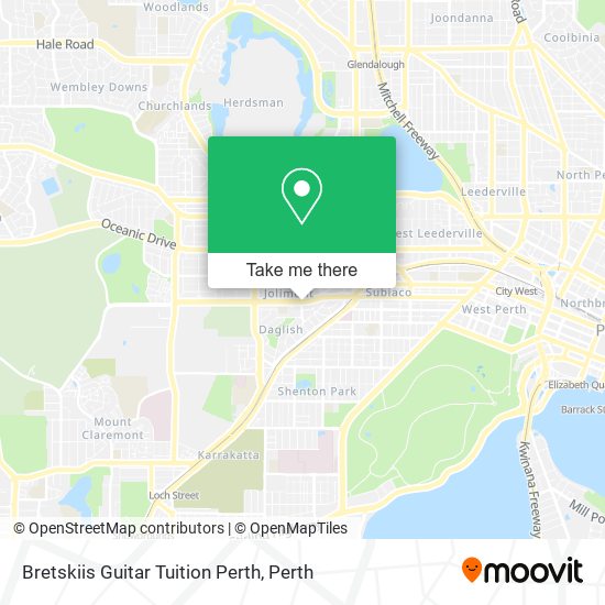 Bretskiis Guitar Tuition Perth map