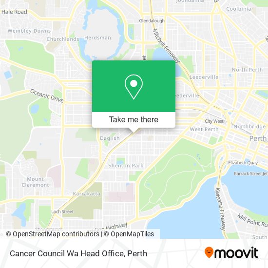 Cancer Council Wa Head Office map