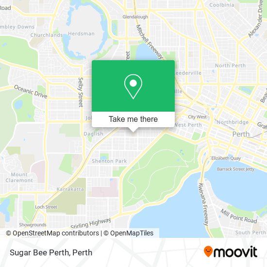 Sugar Bee Perth map