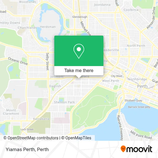 Mapa Yiamas Perth