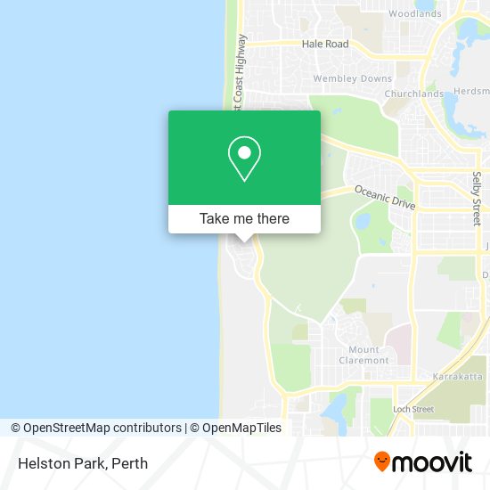 How to get to Helston Park in City Beach by bus?