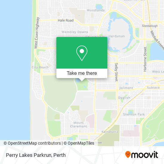 Perry Lakes Parkrun map