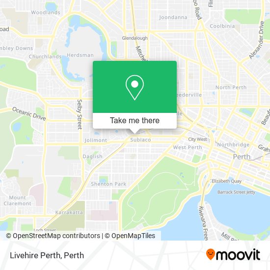 Livehire Perth map