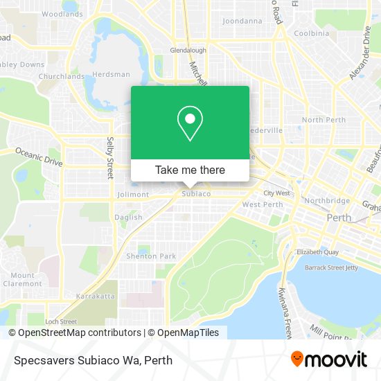 Specsavers Subiaco Wa map