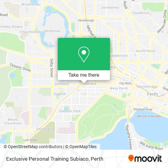Exclusive Personal Training Subiaco map