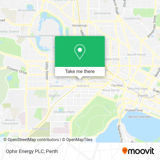 Mapa Ophir Energy PLC