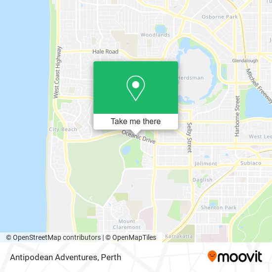 Antipodean Adventures map