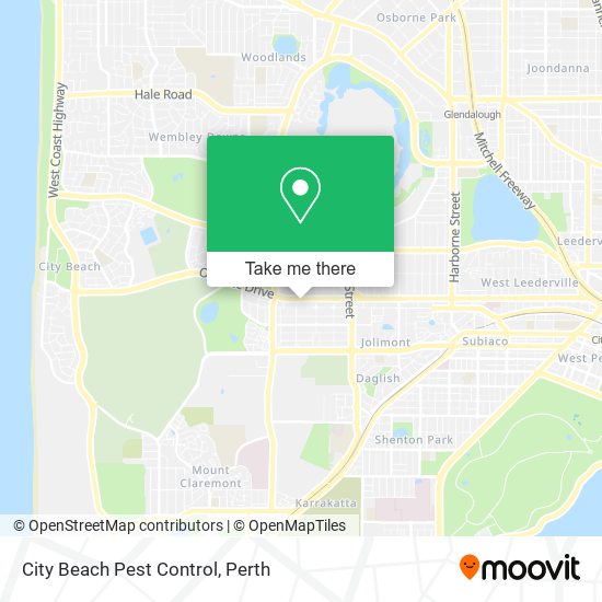 City Beach Pest Control map
