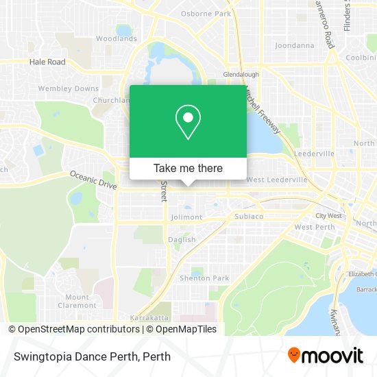 Swingtopia Dance Perth map