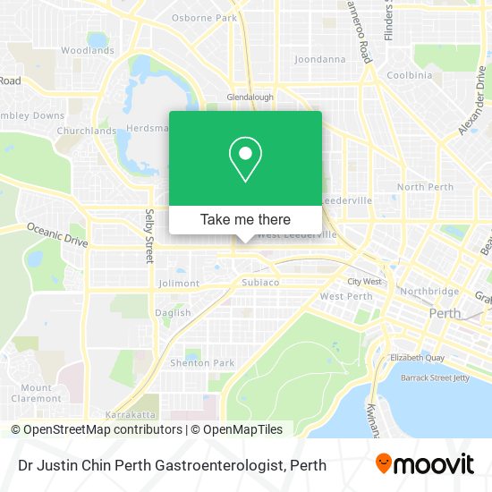 Dr Justin Chin Perth Gastroenterologist map