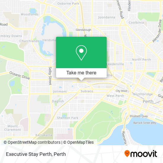 Executive Stay Perth map