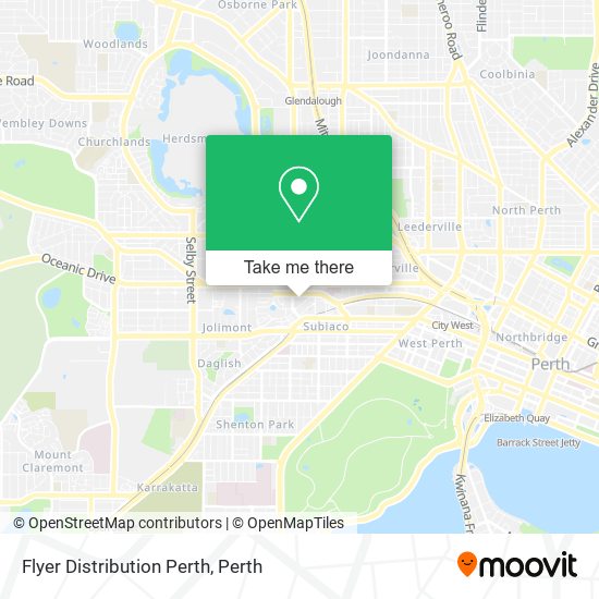 Flyer Distribution Perth map