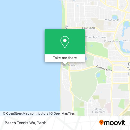 Beach Tennis Wa map