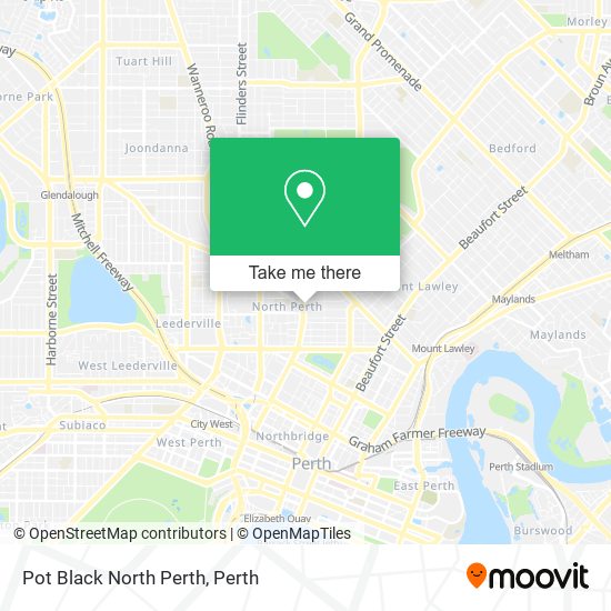 Mapa Pot Black North Perth