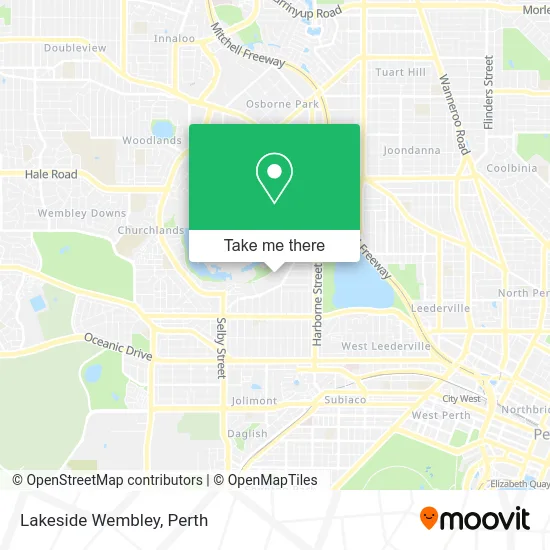 Mapa Lakeside Wembley