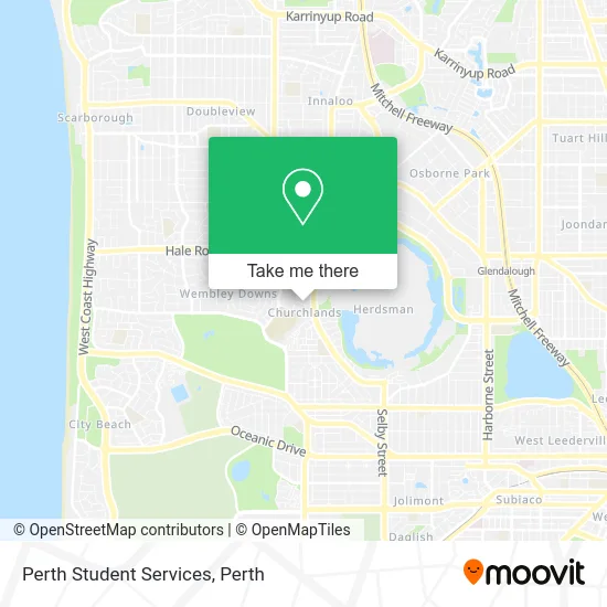 Mapa Perth Student Services