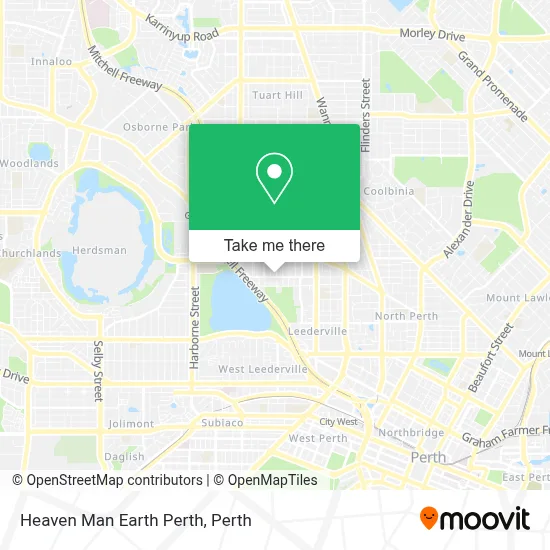 Mapa Heaven Man Earth Perth