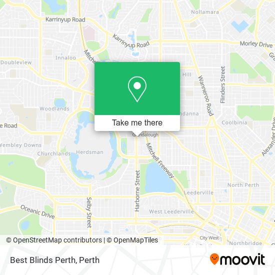 Best Blinds Perth map