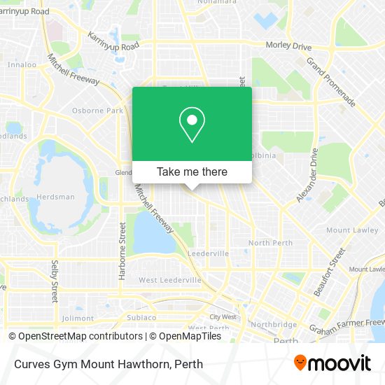 Mapa Curves Gym Mount Hawthorn