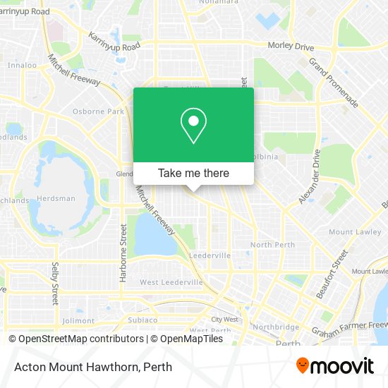 Mapa Acton Mount Hawthorn