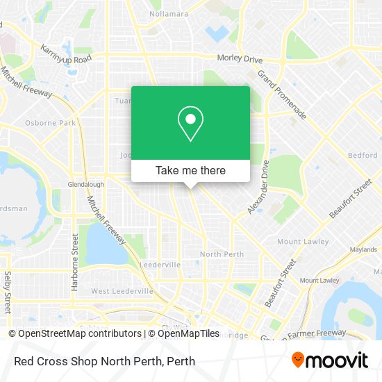 Red Cross Shop North Perth map