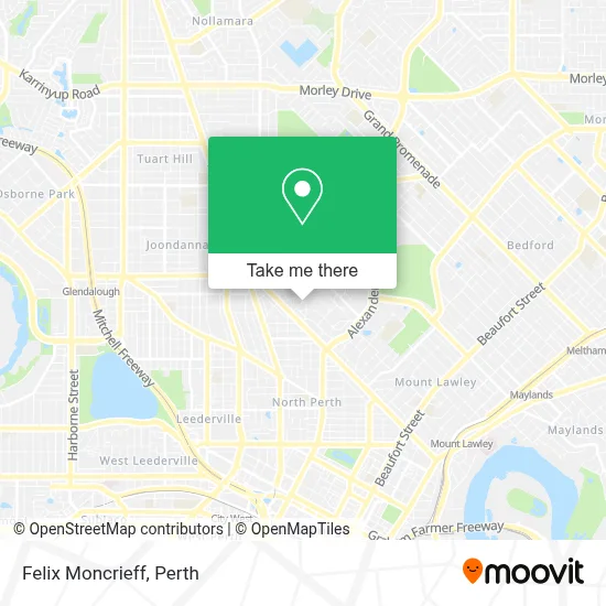 Mapa Felix Moncrieff