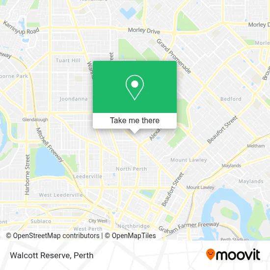 Mapa Walcott Reserve