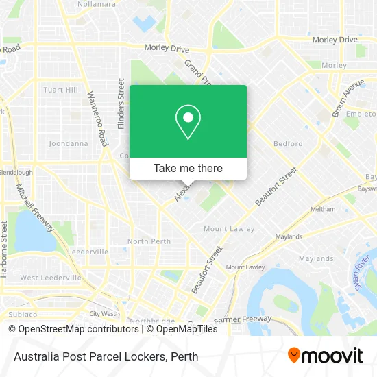 Mapa Australia Post Parcel Lockers