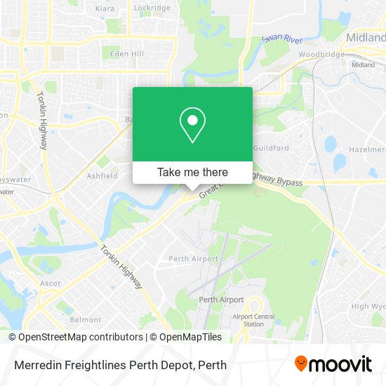 Merredin Freightlines Perth Depot map