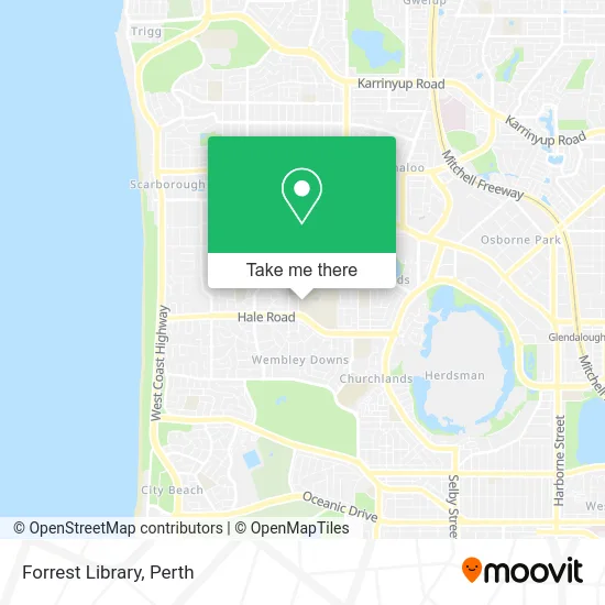 Mapa Forrest Library