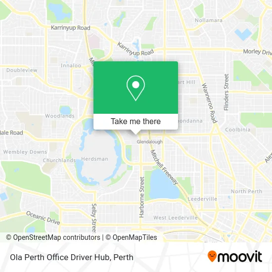 Mapa Ola Perth Office Driver Hub
